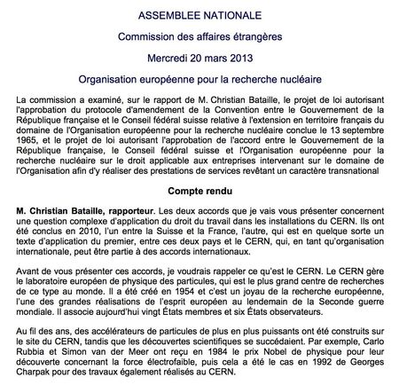 Affaires étrangères 20 mars 2013