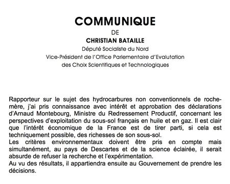 Communiqué Arnaud Montebourg 11 07